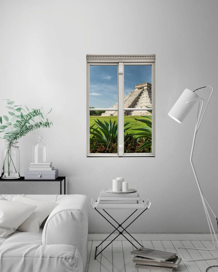 queence Wandfolie Chichen Muursticker muurdecoratie zelfklevend 3D raam