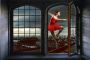 Queence Wandfolie Dancing Muursticker muurdecoratie zelfklevend 3D raam - Thumbnail 2