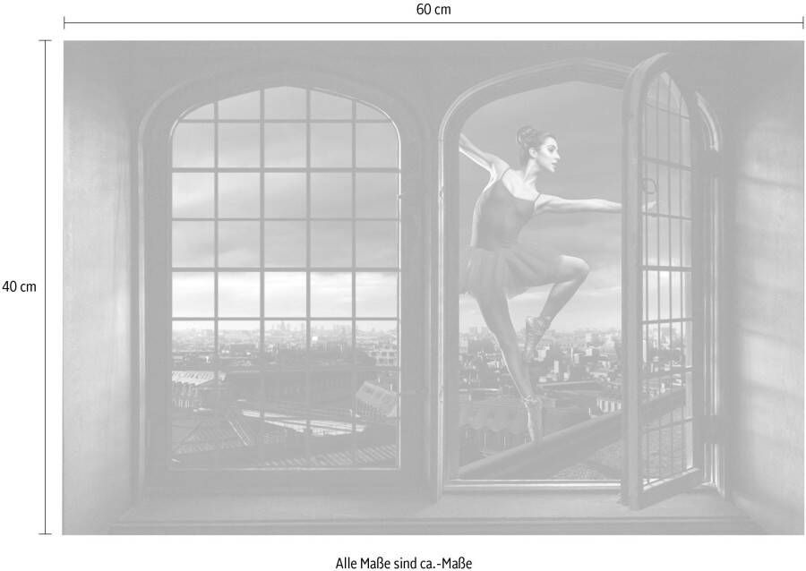 queence Wandfolie Dancing Muursticker muurdecoratie zelfklevend 3D raam