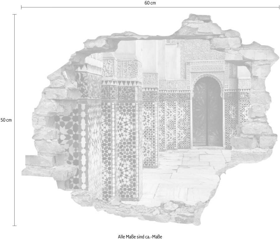 queence Wandfolie Gegarneerde zuilen Muursticker muurdecoratie zelfklevend 3D muurdurchbraak (1 stuk)