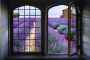 Queence Wandfolie Lavendel Muursticker muurdecoratie zelfklevend 3D raam - Thumbnail 2