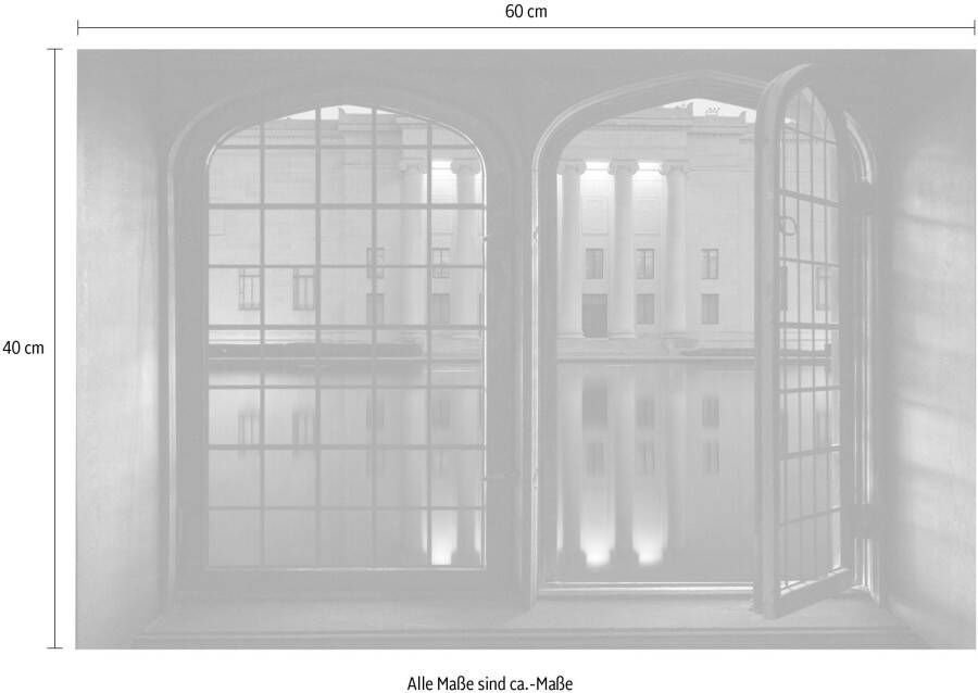 queence Wandfolie Villa Muursticker muurdecoratie zelfklevend 3D raam
