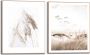 Reinders! Artprint Kraanvogels strand natuur botanisch vrijheid (2-delig) - Thumbnail 2