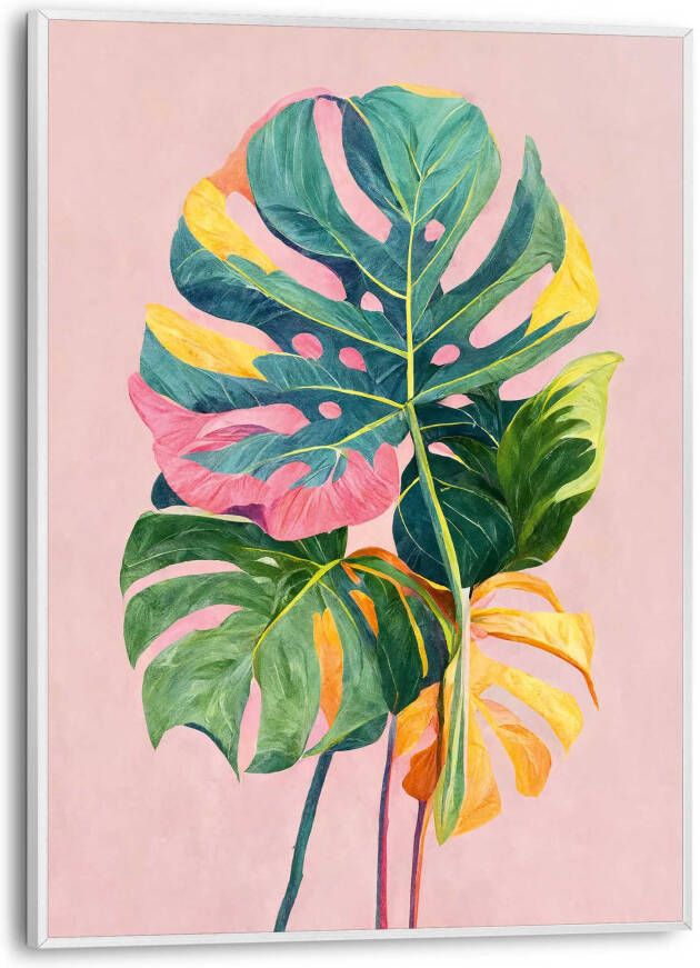 Reinders! Artprint met lijst Colourful Leafs