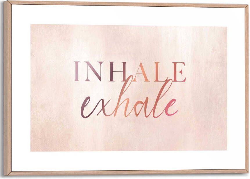 Reinders! Artprint met lijst Inhale Exhale