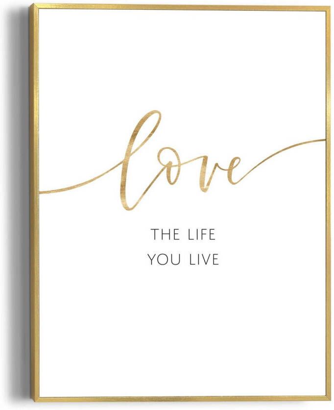 Reinders! Artprint met lijst Life is Love