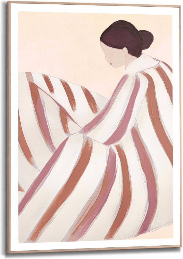 Reinders! Artprint met lijst Striped Figure