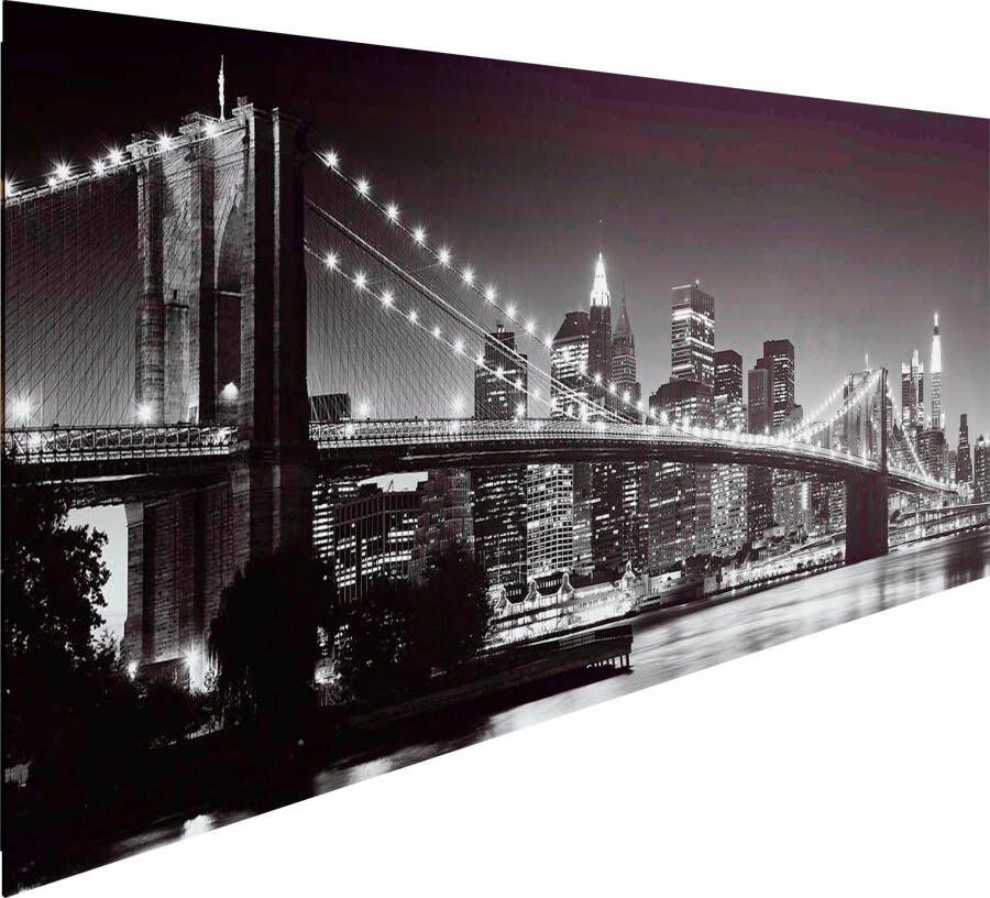 Reinders! Artprint op hout Decoratief paneel 52x156 New York brooklyn bridge
