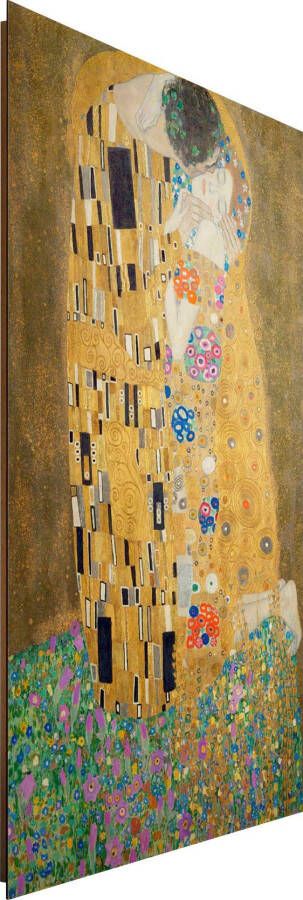 Reinders! Artprint op hout Decoratief paneel 60x90 Gustav Klimt the kiss