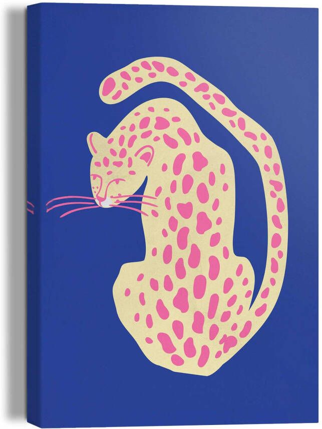 Reinders! Artprint op linnen Blue Pink Cat