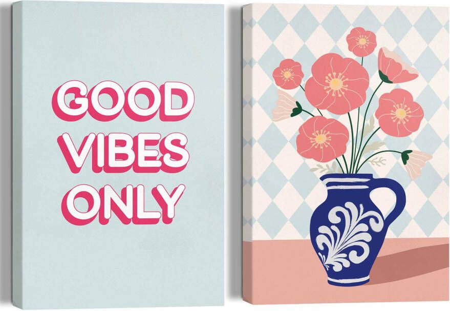 Reinders! Artprint op linnen Good Vibes Only