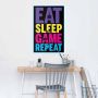 Reinders! Poster Eat sleep game repeat - Thumbnail 2