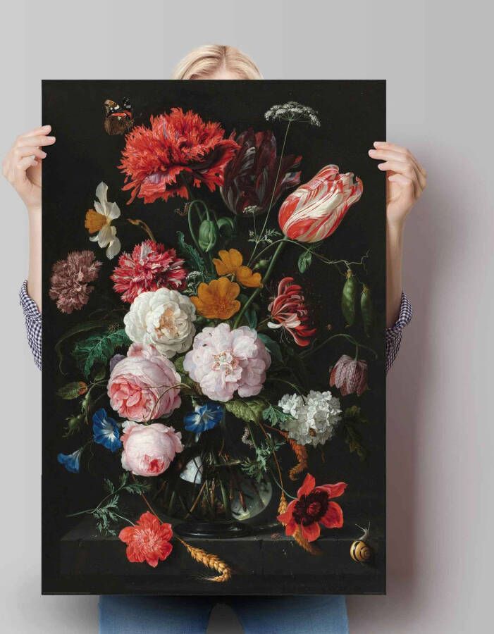 Reinders! Poster stilleven met bloemenvaas Jan Davidsz de Heem