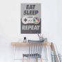 Reinders! Poster Super Nintendo Eat sleep repeat - Thumbnail 2