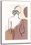 Reinders! Wanddecoratie Ingelijste afbeelding vrouw potloodtekening abstract rug - Thumbnail 2