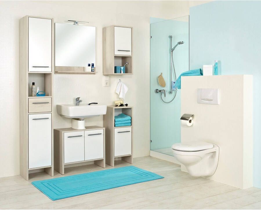 Saphir Wandspiegel Quickset 350 platte spiegel met planchet 60 cm breed 68 cm hoog