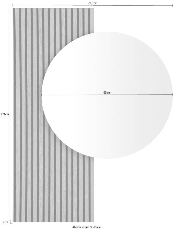 Schildmeyer Spiegel Loft breedte 79 cm Rond spiegeloppervlak
