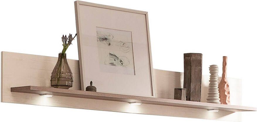 set one by Musterring Wandplank York in drie maten en kleuren verlichting optioneel 1 legplank