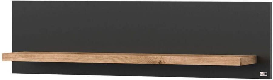 set one by Musterring Wandplank York in drie maten en kleuren verlichting optioneel 1 legplank