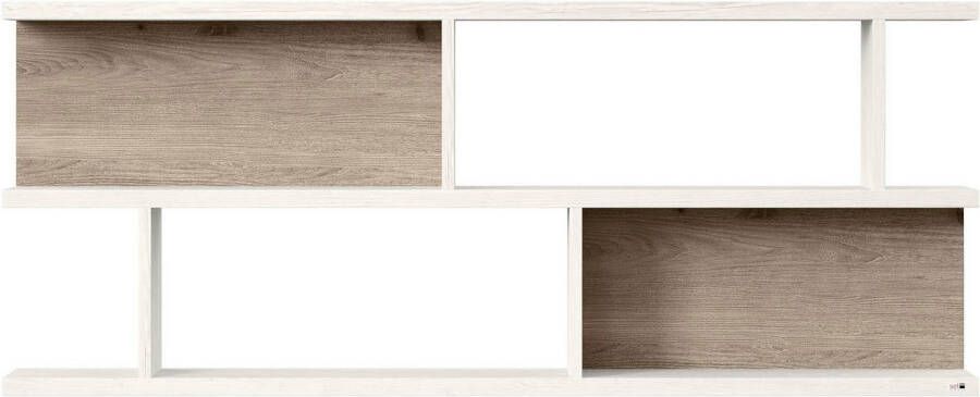 set one by Musterring Wandplank York Type 43 met 3 planken 3 kleuren verlichting optioneel B 150 cm