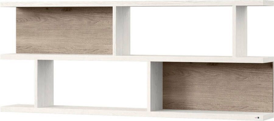 set one by Musterring Wandplank York Type 43 met 3 planken 3 kleuren verlichting optioneel B 150 cm
