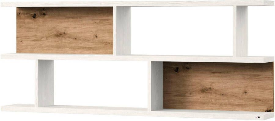 set one by Musterring Wandplank York Type 43 met 3 planken 3 kleuren verlichting optioneel B 150 cm