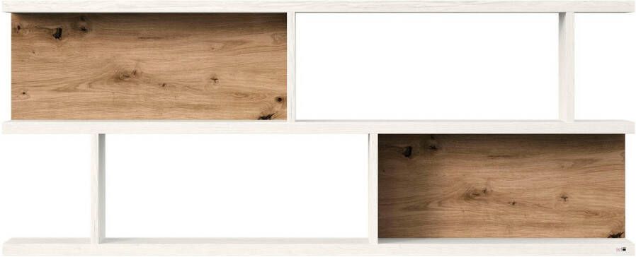 set one by Musterring Wandplank York Type 43 met 3 planken 3 kleuren verlichting optioneel B 150 cm