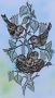Stickereien Plauen Raamdecoratie Vogelnest (1 stuk) - Thumbnail 2
