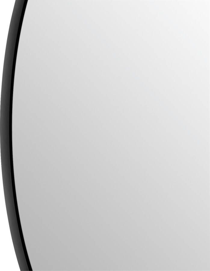 Talos Led-lichtspiegel rond met indirecte ledverlichting in matzwart ø 100 cm