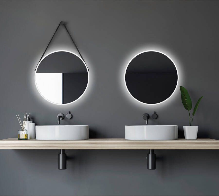 Talos Led-lichtspiegel rond met indirecte ledverlichting mat ø 50 cm