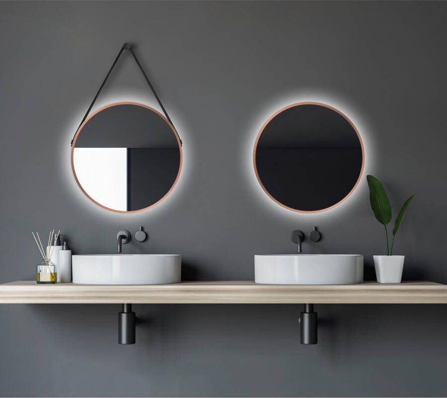 Talos Led-lichtspiegel rond met indirecte ledverlichting mat ø 50 cm