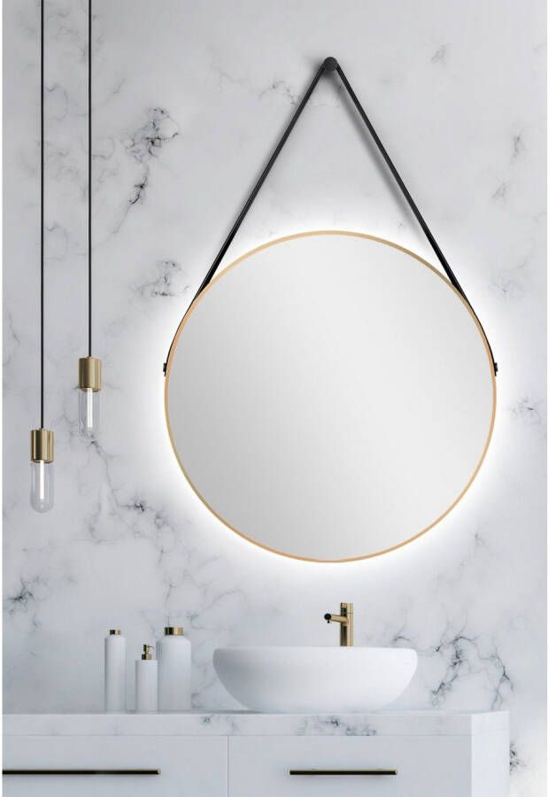 Talos Led-lichtspiegel rond met indirecte ledverlichting mat ø 80 cm