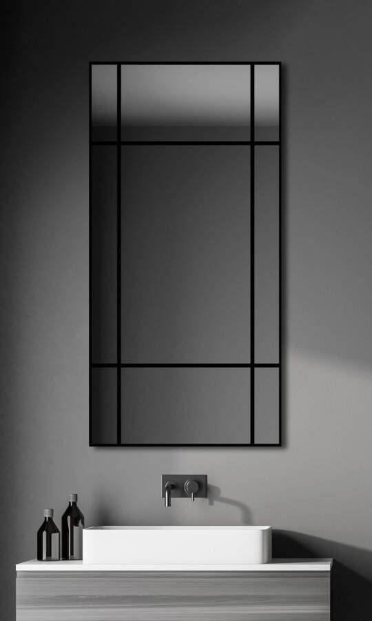 Talos Wandspiegel decoratieve spiegel met aluminium lijst bxh: 60x120 cm