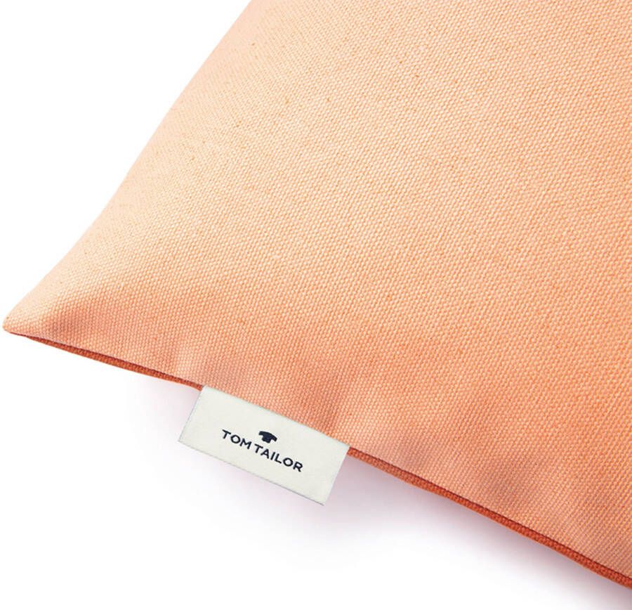 TOM TAILOR HOME Sierkussen Dove Signature met paspel kussenovertrek zonder vulling(1 stuk)