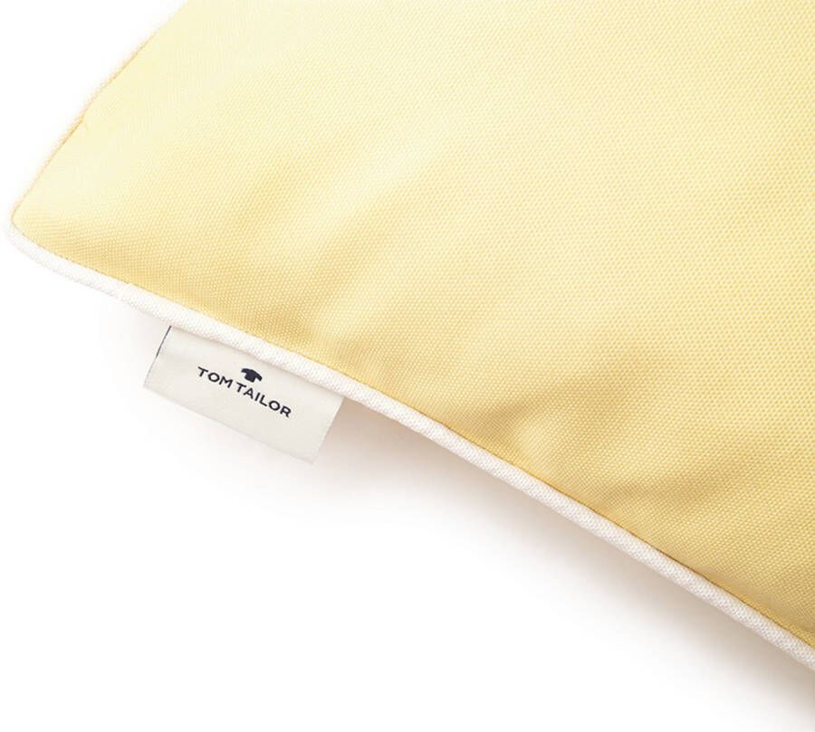 TOM TAILOR HOME Sierkussen Dove Signature met paspel kussenovertrek zonder vulling(1 stuk)