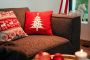 TOM TAILOR HOME Sierkussen Knitted Red Tree Gebreide kussenovertrek zonder vulling met kerstboommotief(1 stuk) - Thumbnail 3