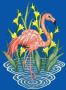 W. Reuter & Sohn Plauener Spitze Raamdecoratie "flamingo" in kleur - Thumbnail 2
