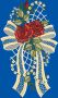 W. Reuter & Sohn Plauener Spitze Raamdecoratie "roos" in kleur - Thumbnail 2