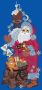 W. Reuter & Sohn Plauener Spitze Raamdecoratie "Santa Claus"(lange jas) in kleur - Thumbnail 2