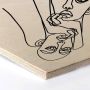 Wall-Art Artprint op hout Linework houten bord Boho decoratie (1 stuk) - Thumbnail 2