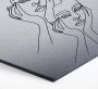 Wall-Art Metalen artprint Linework wanddecoratie zilver abstract (1 stuk) - Thumbnail 2