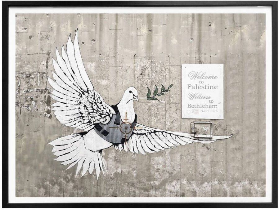 Wall-Art Poster Banksy de vredesduif graffiti (1 stuk)
