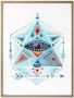 Wall-Art Poster Boho deco blauwe prisma driehoek (1 stuk) - Thumbnail 2
