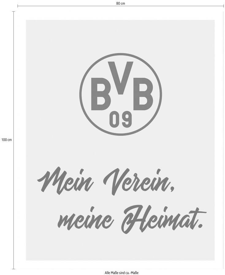 Wall-Art Poster Borussia Dortmund Mein Verein meine Heimat