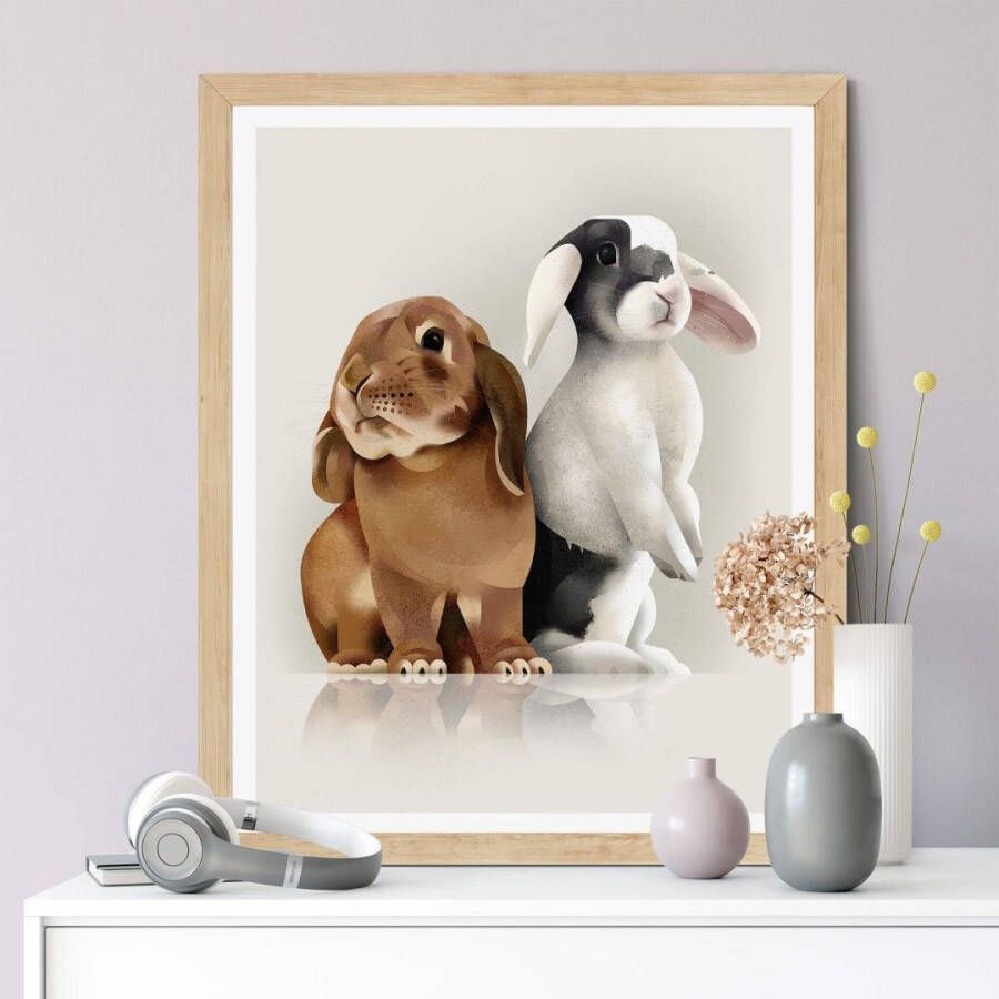 Wall-Art Poster Bunny Love Poster zonder lijst (1 stuk)