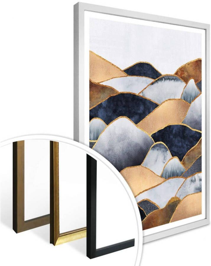 Wall-Art Poster Gouden heuvel Poster zonder lijst (1 stuk)