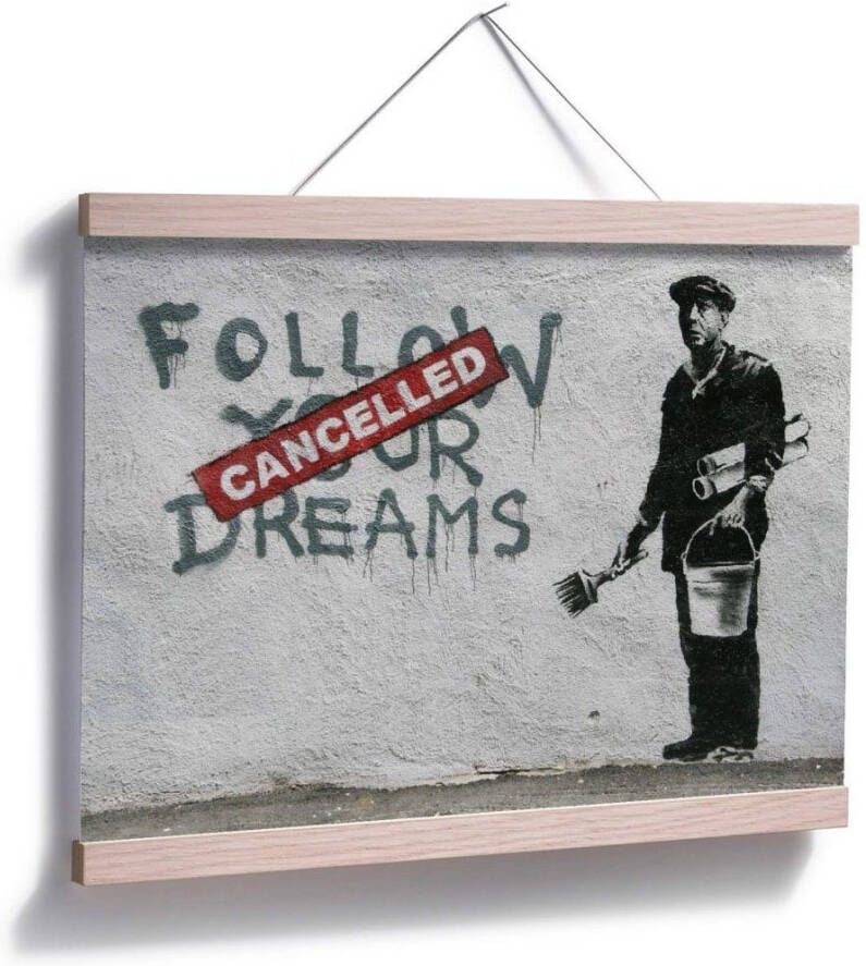 Wall-Art Poster Graffiti afbeelding Follow your dreams (1 stuk)