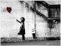 Wall-Art Poster Graffiti afbeelding Girl with balloon (1 stuk) - Thumbnail 2