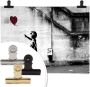 Wall-Art Poster Graffiti afbeelding Girl with balloon (1 stuk) - Thumbnail 5