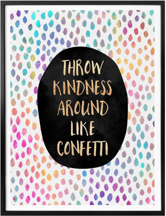 Wall-Art Poster Kindness confetti Poster zonder lijst (1 stuk)